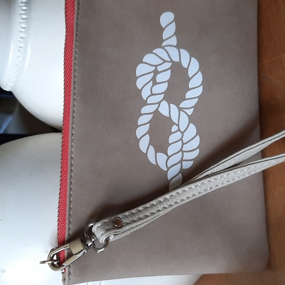 Handbags - Nautical-themed wristlet or cosmetic bag